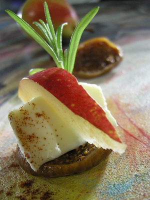 Vijg met brie en peer